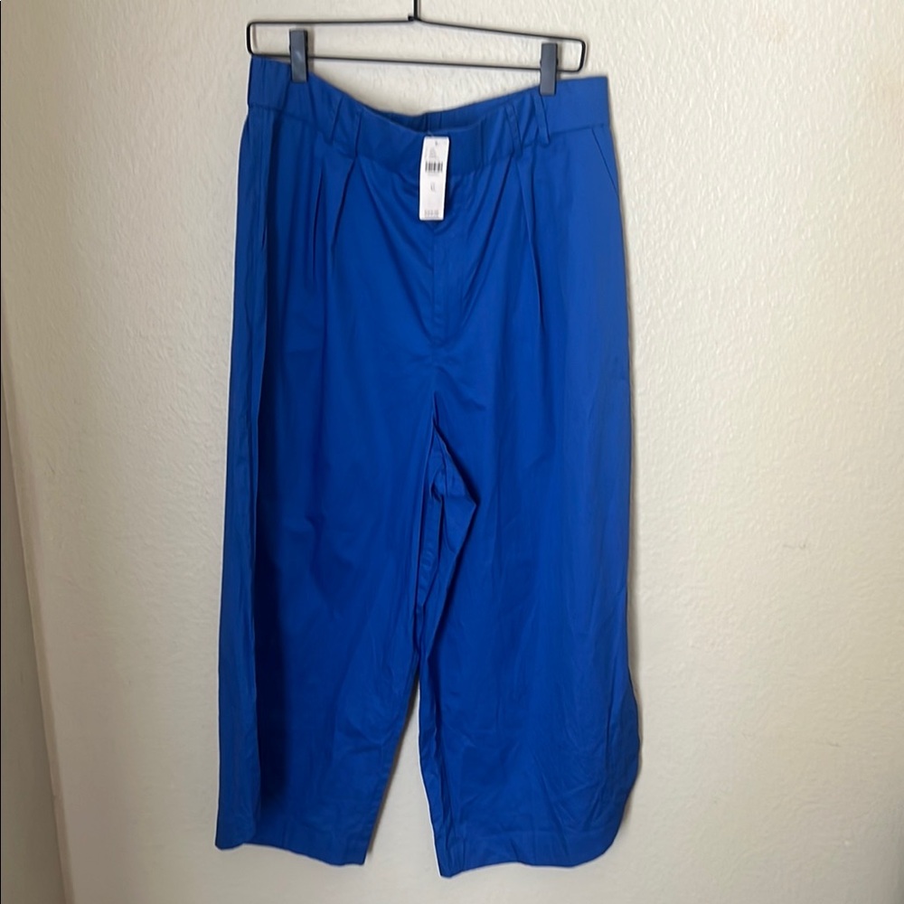 Mare Mare by Anthropologie Vibrant Blue Wide-Leg Crop Pants